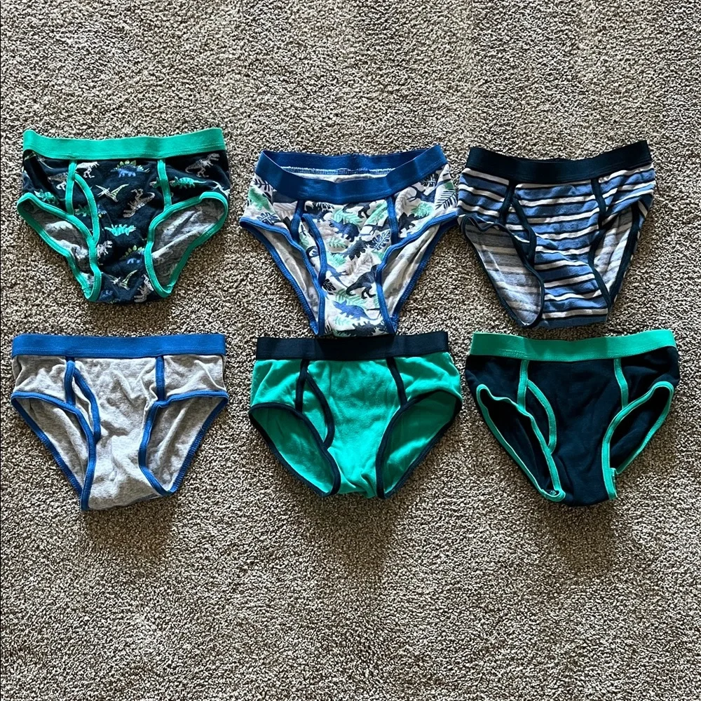 Pack of Boys Cat & Jack Briefs- Blue & Teal Size S (6/7)